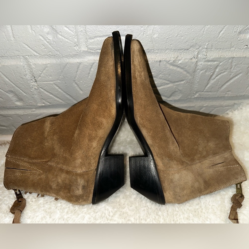 New ALL SAINTS  Layla Suede Fringe Boots Size 37 - Picture 6 of 16